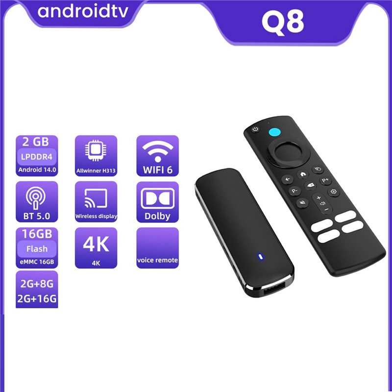 Best-Q8 TV Stick Android 14.0  - 4K Media Player recensione e prezzo