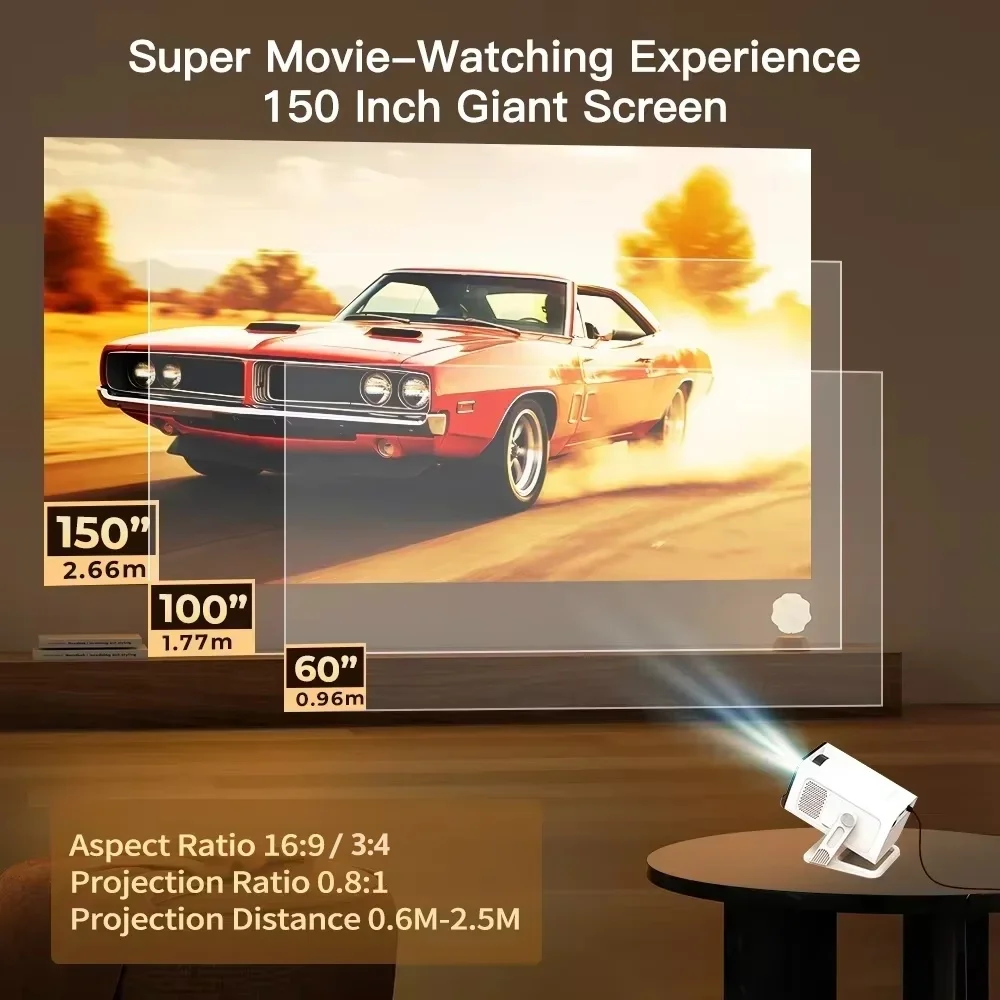 Mini Proiettore Wifi6 e BT5.4, - Home Cinema Led Projector recensione e prezzo